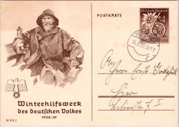 Winterhilfswerk Des Deutschen Volkes 1938/39 (Stempel: Rendsburg 1939) - Tarjetas