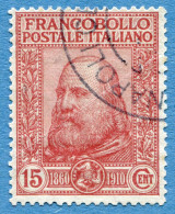 REGNO D'ITALIA - 1910 - 15 Cents - Garibaldi, 50º Anniversario Del Risorgimento In Sicilia - Sassone IT 88 * Ref. C-01 - Oblitérés