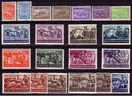 BULGARIA - 1940 - 1944 - Propagande Pour L'agricol Produis - 21v** MI 407x / 411x + 409z + 410y MNH - Unused Stamps