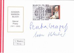 MARCEL PRAWY   FDC COVERS 2003  AUSTRIA - FDC