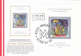 MAX WEILER JUNGE SONNENBLUME 1949   FDC COVERS 2004  AUSTRIA - FDC