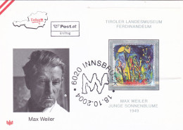 MAX WEILER JUNGE SONNENBLUME 1949   FDC COVERS 2004  AUSTRIA - FDC