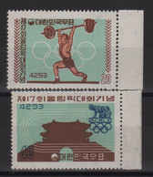 Coree Du Sud - N°239-240 - Sports - Jeux Olympiques Rome - Cote 4.50€ - ** Neufs Sans Charniere - Korea, South