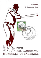 ITALIA ITALY- 1988 PARMA XXX Campionato Mondiale Baseball (pallina) Finale CUBA-STATI UNITI Su Cartolina Speciale -11199 - Béisbol