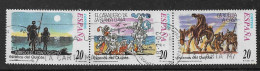 SPAIN 1998 DON QUIJOTE SETENANT TRIO - Used Stamps