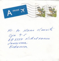 GOOD BELGIUM Postal Cover To ESTONIA 1999 - Good Stamped: Birds - Lettres & Documents