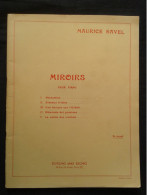 MAURICE RAVEL MIROIRS PARTITIONS POUR PIANO PARTITION - Instruments à Clavier