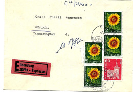 79 - 80 -enveloppe Exprès Envoyée De Flums 1962 - Cartas & Documentos