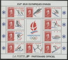 BF 14 Vendu à La Valeur Faciale "XVI Jeux Olympiques D'Hiver / ALBERTVILLE 92". Neuf Sans Charnière **. TB - Hiver 1992: Albertville