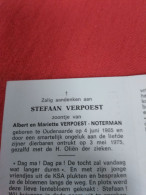 Doodsprentje Stefaan Verpoest / Oudenaarde 4/6/1965 - 3/5/1975 ( Z.v. Albert Verpoest En Mariette Noterman ) - Religion & Esotérisme