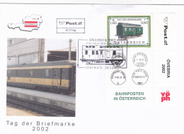 TRAIN    FDC COVERS 2002  AUSTRIA - FDC