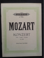 W A MOZART CONCERTO POUR PIANO KV488 REV EDWIN FISCHER PARTITION EDITION PETERS - Tasteninstrumente