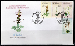 2004 NORTH CYPRUS PLANTS FDC - Lettres & Documents