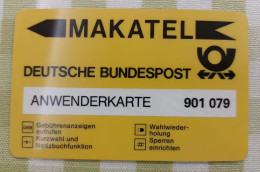 Makatel Deutsche Bundespost User Card, Used - Altri & Non Classificati