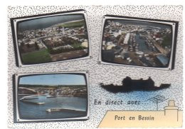 REF 250: CPSM 14 En Direct Avec Port En Bessin - Port-en-Bessin-Huppain