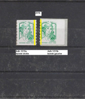 Variété Adhésifs De 2016 Neuf** Y&T N° 1215a B. Droite & 1215b B. Gauche - Neufs