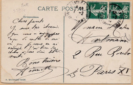 35977# SEMEUSE CARTE POSTALE Obl MONTE CARLO PRINCIPAUTE MONACO 1912 - Covers & Documents