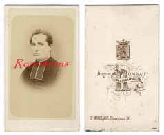 Oude Foto CDV Karton Portrait Carte De Visite Priester Pretre Pastoor August Rombaut St Sint Nikolaas Niklaas Waas - Sin Clasificación