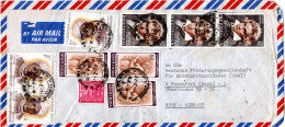 L75038 - Indien - 1972 - 3@1Rp Skulptur MiF A LpBf BOMBAY -> Westdeutschland - Storia Postale