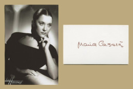Maria Casarès (1922-1996) - Tragédienne Française - Carte Signée + Photo - 1987 - Schauspieler Und Komiker