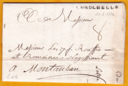 1754 - Marque Postale LA ROCHELLE, Charente Maritime Sur LAC De 2 P. Vers Montauban, Tarn & Garonne - Règne De Louis XV - 1701-1800: Precursores XVIII