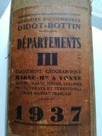 BOTTIN N° 3 De 1937 De Haute Marne (52) à YONNE (89) + DOM-TOM - Annuaires Téléphoniques