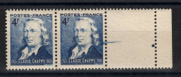 Variété - YV 619 N** MNH Luxe Avec Trace D'essuyage En Bas Des Cheveux , En Paire BdF Avec Normal - Ongebruikt