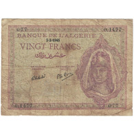 Billet, Algérie, 20 Francs, 1945, 1945-02-02, KM:92b, TB - Algerije