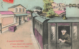 Saintes * Souvenir De La Ville * Train Wagon Gare - Saintes