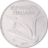 Monnaie, Italie, 10 Lire, 1977 - 10 Liras