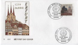 Germany Deutschland 1992 FDC 1250 Jahre Erfurt, Canceled In Berlin - 1991-2000