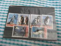 LOT SERIE COMPLETE DE 6 TIMBRES Manchots Cambodge 2001 Oblitérés - Pinguine