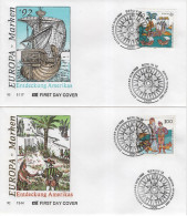 Germany Deutschland 1992 FDC Europa CEPT, Entdeckung Amerikas Amerika, Discovery Of America, Ship Ships, Berlin - 1991-2000