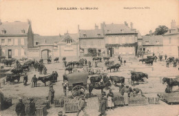 France - Doullens - Le Marché - Animé - Boeufs - Attelages - Oblitéré Ambulant  -  Carte Postale Ancienne - Doullens