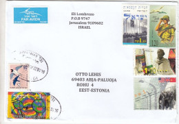 GOOD ISRAEL Postal Cover To ESTONIA 2022 - Good Stamped: Solider ; People ; Bird - Cartas & Documentos