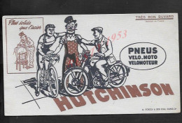 ANCIEN BUVARD ILLUSTRÉE PNEUS VELO VELOMOTEUR HUTCHINSON N FORTIN PARIS 14e : - Fahrrad & Moped