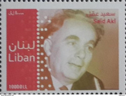 Liban ,Lebanon  2011 MNH  Stamp, Said Akl, Famous Poet - Liban