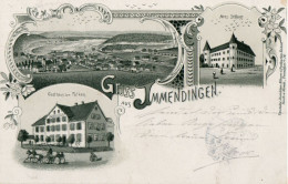 EMMENDINGEN - Immendingen --  Gruss Aus .. - Obliteration De  WALDSHUT à IMMENDINGEN  Cachet Du 26 - 08 - 1898 - Emmendingen