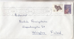 GOOD SWEDEN Postal Cover To FINLAND 1969 - Good Stamped: Sport ; Fox - Lettres & Documents