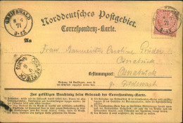 1871, Correspondenz-Karte Norddeutsches Postgebiet - Reichspost-Vorläufer - Storia Postale