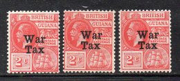 T917 - BRITISH GUYANA 1918, Yvert N. 125 * Linguella : Tre Valori     (M2200)  Gomma Stanca - British Guiana (...-1966)