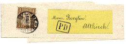 SUISSE - SBK 30  5C SUR BANDE DE JOURNAL POUR LA FRANCE, 1868 - Covers & Documents