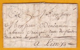 1721 - Marque Postale CASTRE, Castres Sur Agoût, Tarn Sur Lettre Avec Correspondance De 4 Pages Vers LION, Lyon, Rhône - 1701-1800: Precursors XVIII