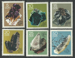 Germany, Democratic Republic (DDR) 1969 Mi 1468-1473 MNH  (ZE5 DDR1468-1473) - Minerals