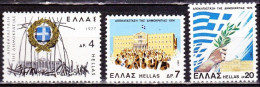 GREECE 1977 Restoration Of Democracy  MNH Set Vl. 1339 / 1341 - Nuevos