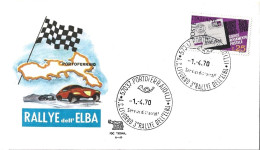 PORTOFERRAIO - LIVORNO - 3° RALLY DELL'ISOLA D'ELBA  - ANNULLO SPECIALE 1/4/1970 - Rallyes