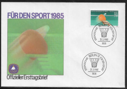 Germany Berlin. FDC Mi. 733.   Sports Aid. Table Tennis.  FDC Cancellation On FDC Envelope - 1981-1990