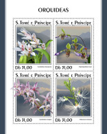  SÃO TOMÉ AND PRÍNCIPE 2018 MNH  Orchids  Michel Code: 7718-7721. Yvert&Tellier Code: 6153-6156 - São Tomé Und Príncipe