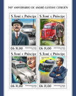  SÃO TOMÉ AND PRÍNCIPE 2018 MNH  Andre-Gustave Citroen  Michel Code: 7758-7761. Yvert&Tellier Code: 6197-6200 - Sao Tome Et Principe