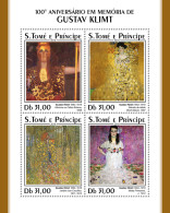  SÃO TOMÉ AND PRÍNCIPE 2018 MNH  Gustav Klimt  Michel Code: 7753-7756. Yvert&Tellier Code: 6205-6208 - Sao Tome Et Principe